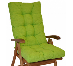 Vankúš pre vysoké záhradné kreslo z teakového dreva - látka svetlozelená