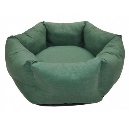 Šesťhranná posteľ AXIN - tmavozelená melírovaná