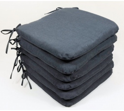 Sedák 40x40 cm látka tmavošedý melír - set 6 kusov