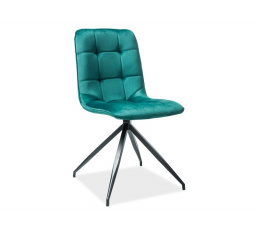 Jedálenská stolička TEXO Velvet, zelená Bluvel 78