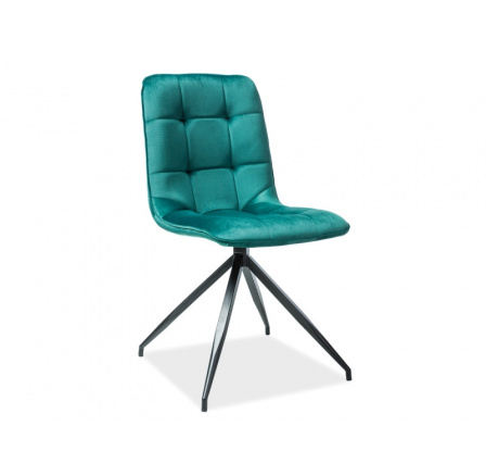 Jedálenská stolička TEXO Velvet, zelená Bluvel 78