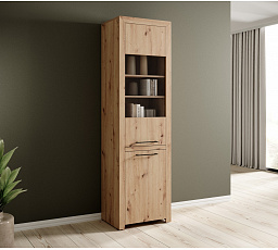 Vysoká vitrína JANEZ Artisan+Čierna