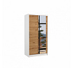 Posuvná skriňa so zrkadlom BAROS 100 Biela+Artisan