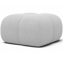 Čalúnený puf Covio, biely buklé Royal 01 85x52