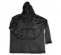 Čierna plyšová mikina / snuddie