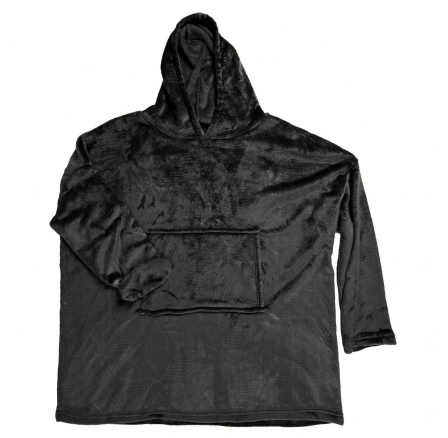 Čierna plyšová mikina / snuddie