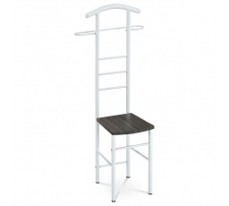 Nemý sluha, výška 119 cm, MDF - dekor čierny dub, kov - biely lak, nosnosť 90 kg