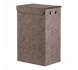 Koš prádelní - látkový s víkem, šedá barva
