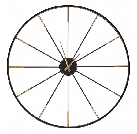 Hodiny nástěnné - pr. 65 cm, kovové, tvar kola Hodiny nástěnné - pr. 65 cm, kovové, tvar kola
