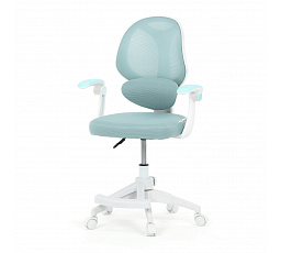 Dětská židle, výškově nastavitelná, modrá síťovina, KA-W8008 BLUE