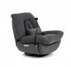 Polohovacie kreslo, elektrické zabudované ovládanie, siva, látka, TV-7089 GREY2