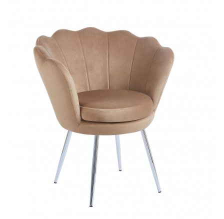 Kreslo velvet cappuccino /nohy strieborné/ FR1-FX Kreslo velvet cappuccino /nohy strieborné/ FR1-FX
