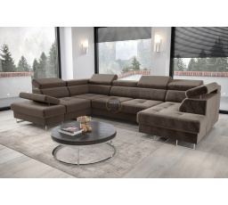 Rohová sedacia súprava GALAXY MAX II s funkciou spania 210x350x165 - voliteľný odtieň - ľavá