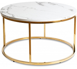Stolík CLIFF MAX Biely Mramor/Zlatý