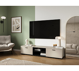 Tv komoda SOHO 180, kašmír / čierna