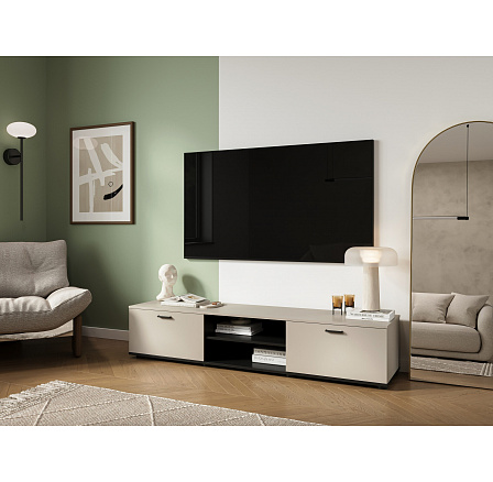 Tv komoda SOHO 180, kašmír / čierna