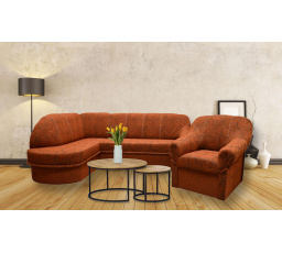 Rohová sedacia súprava + kreslo Sandra L Rosita 141