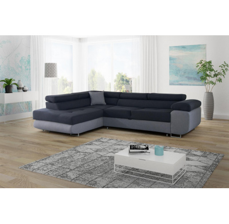 Rohová sedacia súprava Dolly P sivá tmavý stred