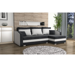 Rohová sedacia súprava Fabian UNI čierna/biela