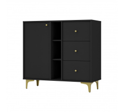 Komoda Tomila 824/1, čierny grafit