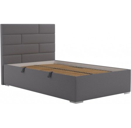 Posteľ Toriana 140x200, tmavo sivá