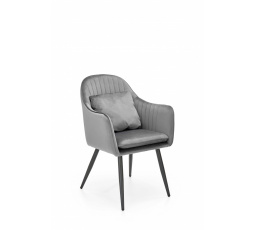 Jedálenská stolička K464, sivá/čierna