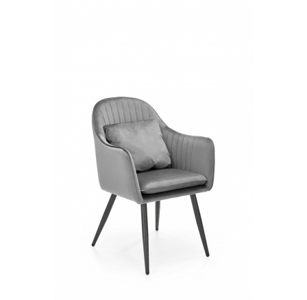 Jedálenská stolička K464, sivá/čierna