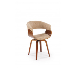 Jedálenská stolička K545, Béžová/Orech