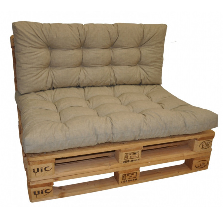 Vankúše na paletový nábytok s operadlom - tmavobéžová látka