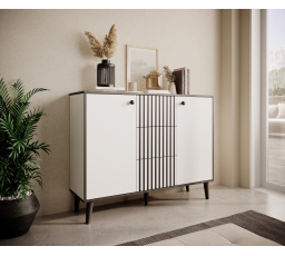 Komoda FADI Biela+Čierna