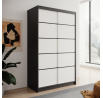 Šatníková skriňa LIZI 120, Čierna/Biela