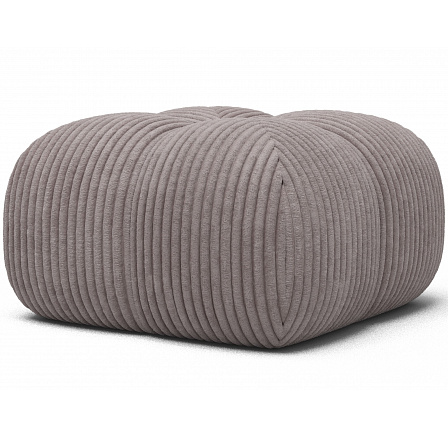 Čalúnený puf Covio, svetlosivý zamat Modullo 03 85x52