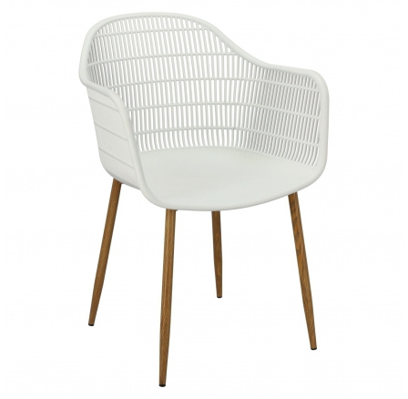 Stolička Becker biela/prírodná