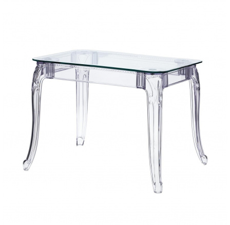 Stôl Ghost 80x120cm transparentný
