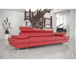 Sofa GALAXY III 300 cm prírodná koža - červená koža
