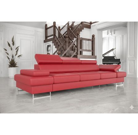 Sofa GALAXY III 300 cm prírodná koža - červená koža Sofa GALAXY III 300 cm prírodná koža - červená koža
