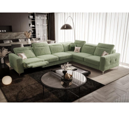 Rohová sedacia súprava s funkciou, relax MALIBU MAX 320x250 - pravá, olivová
