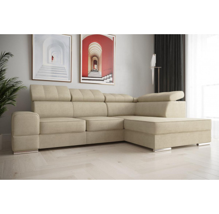 Rohová sedacia súprava ROYAL I 260×185 - pravá, béžová