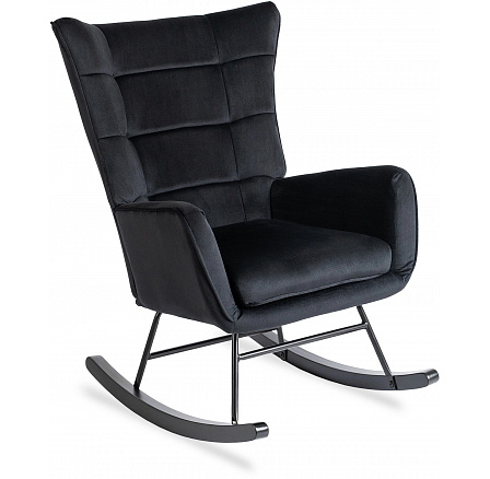Hojdacie kreslo JACKSON Čierny Zamatový
