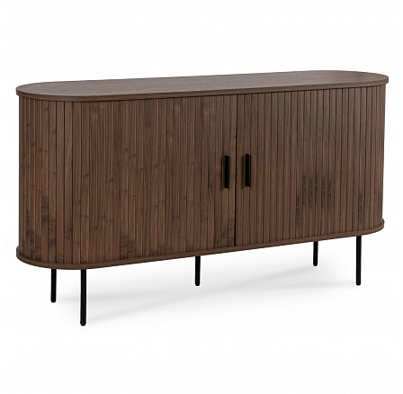 Komoda TRISH 140 cm Dvojdverová Posuvná Orech