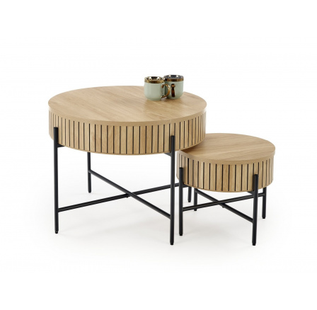 Konferenčné stolíky DANTE, prírodná / čierna