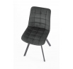 Jedálenská stolička K332 VELVET, Sivý Bluvel 14/Čierna