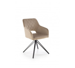 Jedálenská otočná stolička K535, béžová/čierna