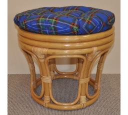 Poduška na ratanovú taburetku modrá - priemer 40 cm