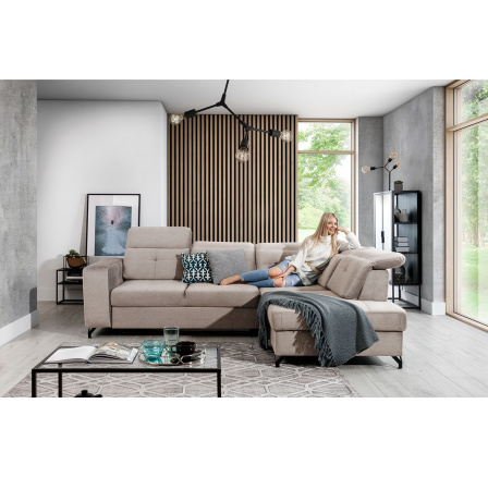 Rohová pohovka Belavio L Austin 2 béžová Bočná pravá Rohová pohovka Belavio L Austin 2 béžová Bočná pravá