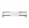 TV komoda Nicole, biela matná / čierne nohy