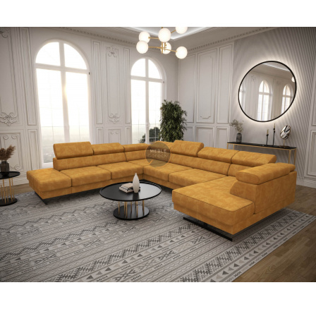 Rohová sedacia súprava EMPORIO MAX II 300X350X180 - voliteľný odtieň, ľavá