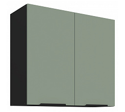 Horní skříňka ARIA - 80 G-72 2F, Černá/Aquamarine