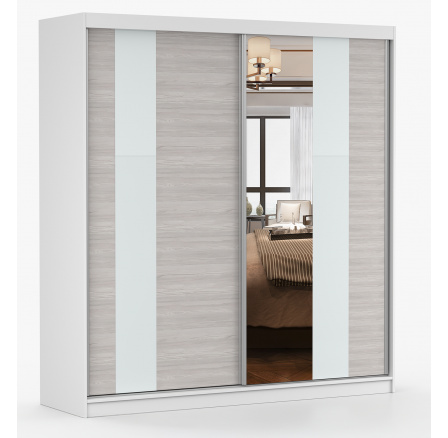 Šatní skriňa MULTI 32 - 203 cm, Biela/Kathult