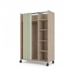 Šatníková skriňa HARMONY 119, Jackson hickory/béžová 